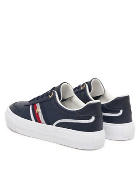 Tommy Hilfiger Sportcipők Th Platform Vulc Leather Sötétkék