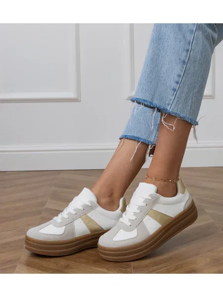 Sneakerși D/ceo cu platformă alb
