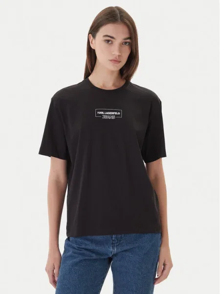 Тениска Karl Lagerfeld Jeans черно