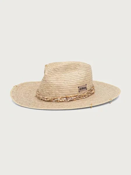 LE SH KA headwear LE SH KA pălărie de paie pentru femei împletită bej