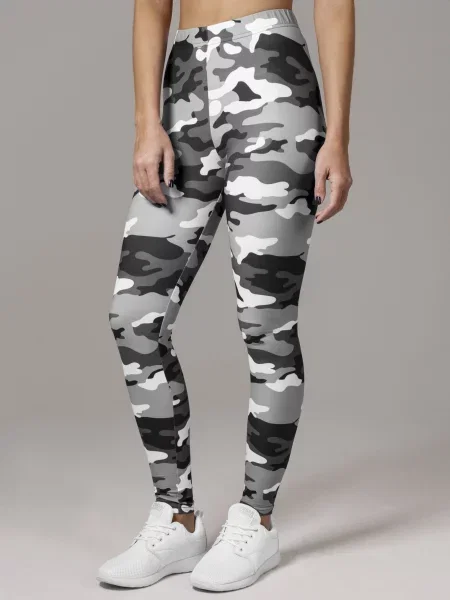 Leginsy Urban Classics Ladies Camo Leggings Camo White XS szare