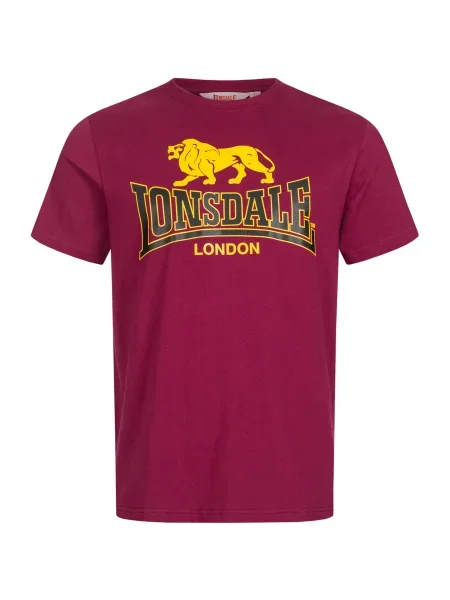LONSDALE Tricou Taverham galben / roşu închis negru