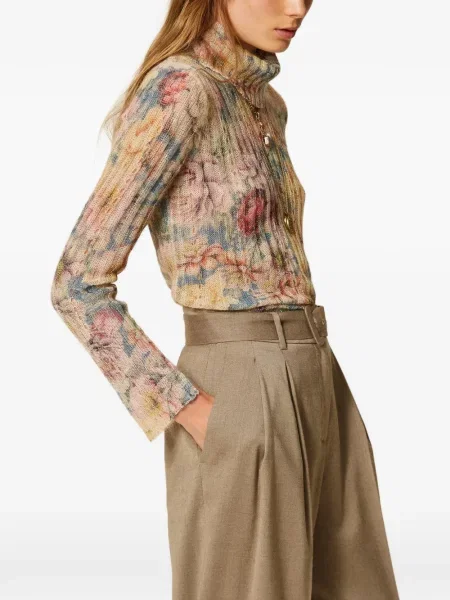 Pulover Twinset cu model floral cu imagine