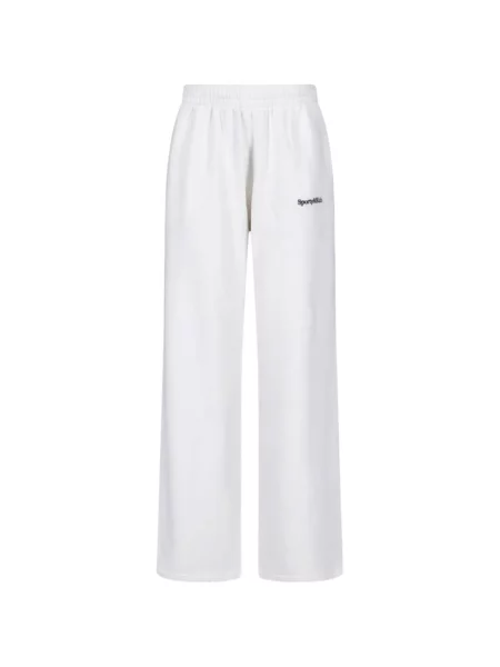 Pantaloni Sporty & Rich cu imagine alergare alb