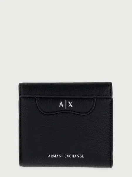 Armani Exchange portofel pentru femei cu imitație de piele negru