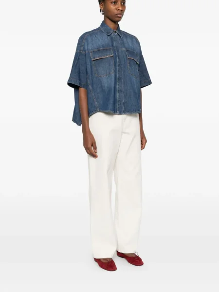 Koszula Brunello Cucinelli niebieska