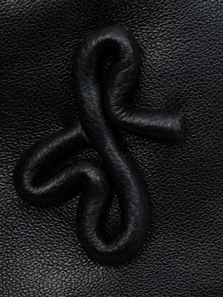 RUSLAN BAGINSKIY sapka női bőr Leather Pillbox Hat fekete