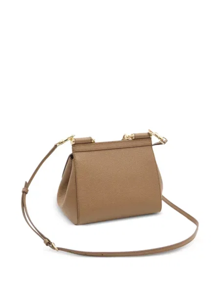 Bőr shopper táska Dolce & Gabbana barna
