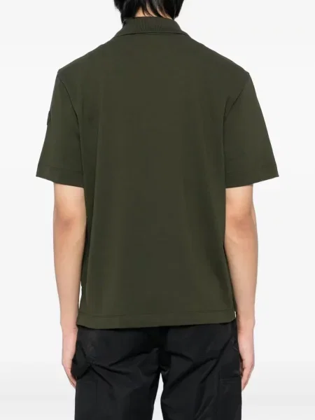 Polo Moncler cu broderie verde