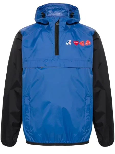 Anorak Comme Des Garcons Play cu glugă albastru