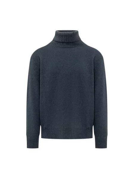 Sweter z golfem Amaránto do golfa niebieski