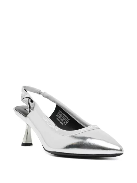 Pantofi cu toc Karl Lagerfeld argintiu