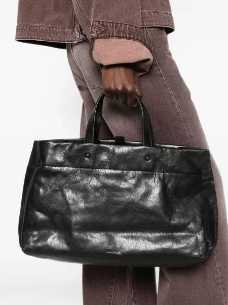 Geantă shopper Lihann George din piele negru