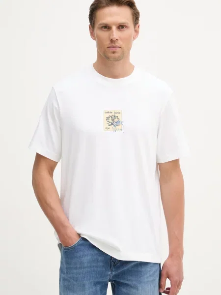 Calvin Klein Jeans T-shirt beżowa
