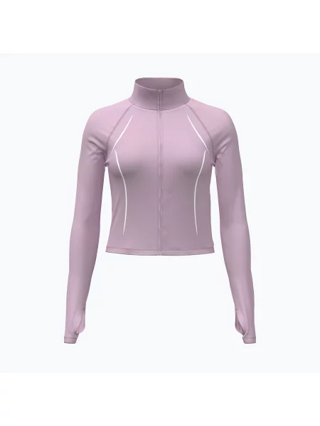 Дамски суитшърт за тренировка Under Armour Meridian Contour Full Zip mauve pink/white/mauve pink бяло