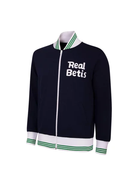 Kurtka/bluza retro piłkarska Dorośli Real Bétis Lata 70 Szusza Granatowy niebieska