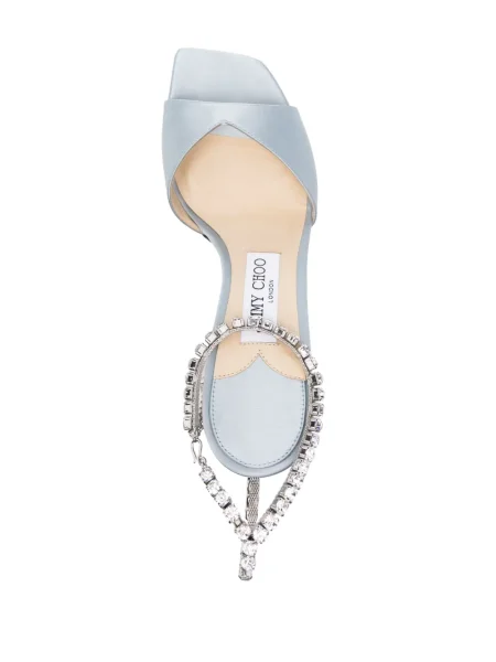 Sandale Jimmy Choo de cristal albastru