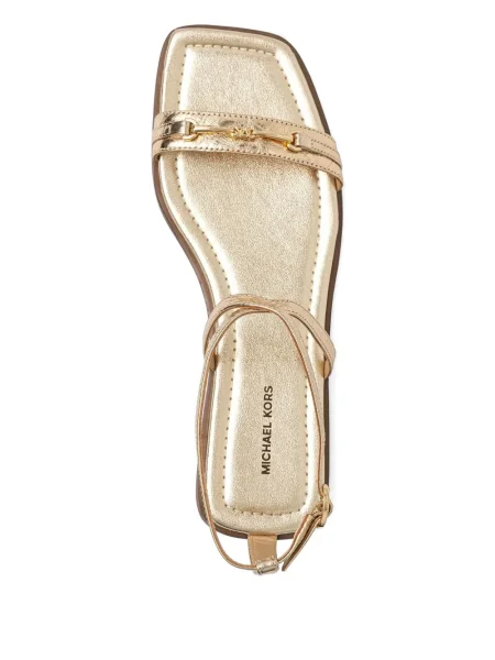 Top Michael Michael Kors din piele cu bretele cu șireturi roz