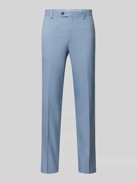 Spodnie garniturowe o kroju slim fit z mieszanki model MAX-LANO' Selected Homme niebieskie