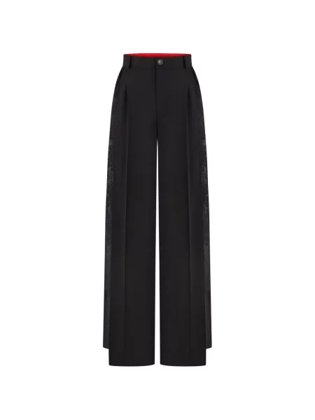 Pantaloni Frolov din dantelă negru