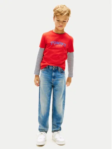 Dětské tričko Tommy Hilfiger červené