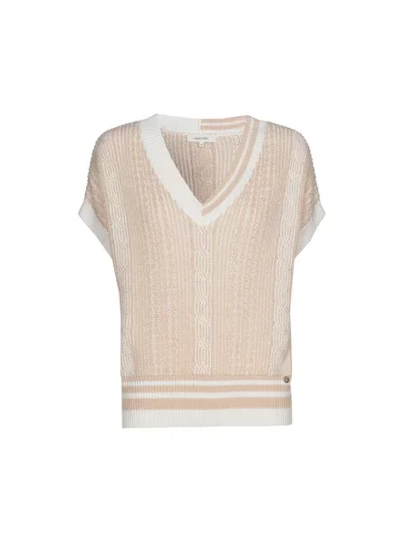 Dzianinowy sweter Marie Méro beżowy