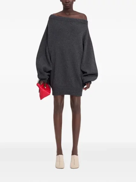 Rochie Mm6 Maison Margiela de lână gri