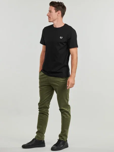 Tricou Fred Perry cu decolteu rotund negru