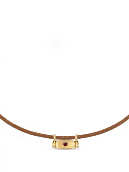 Colier Marie Lichtenberg cu garnet cu motiv cu inimi