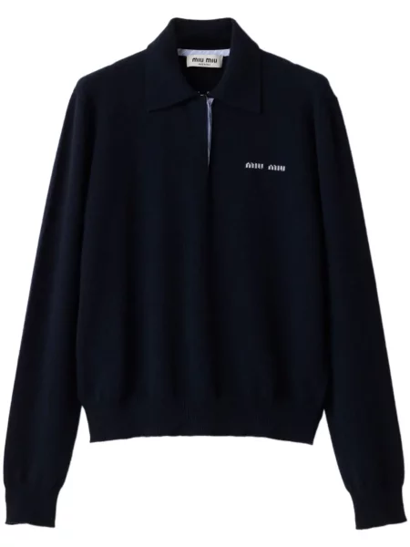 Kašmírové polotričko Miu Miu modré