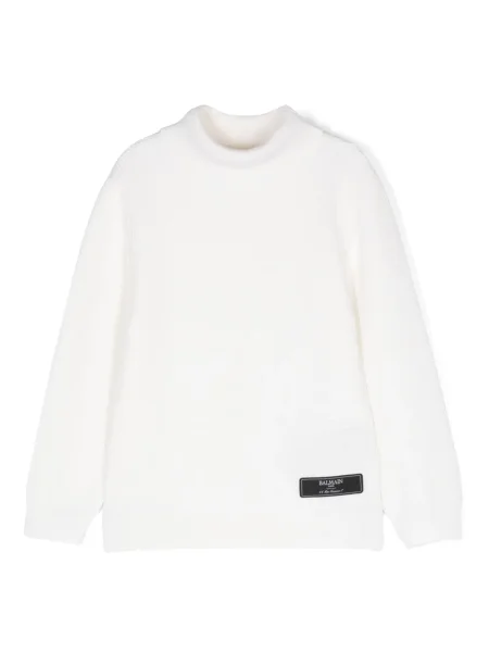 Sweter dziecięcy Balmain biały
