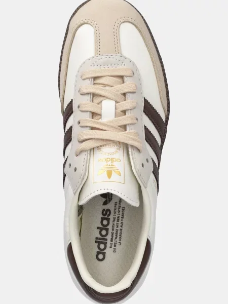 Кожаные кроссовки Adidas Originals бежевые