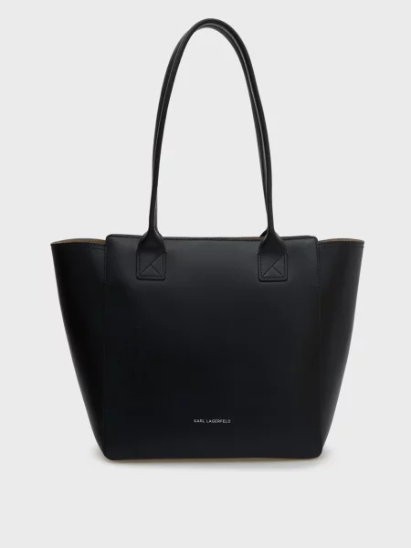 Шкіряна сумка Karl Lagerfeld чорна