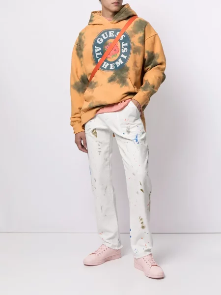 Tie-dye kaklaraištis Alchemist geltona