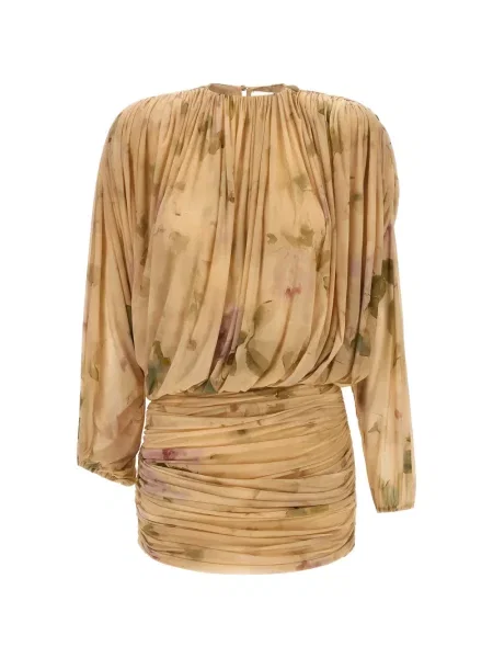 Rochie mini Magda Butrym cu model floral cu imagine drapată