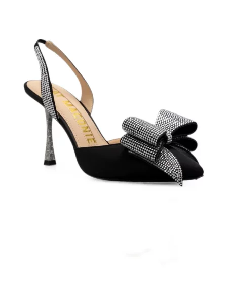 Pantofi cu toc Kat Maconie cu funde slingback negru