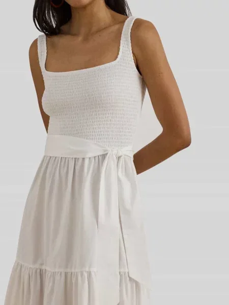 Lauren Ralph Lauren sukienka rozkloszowana biała