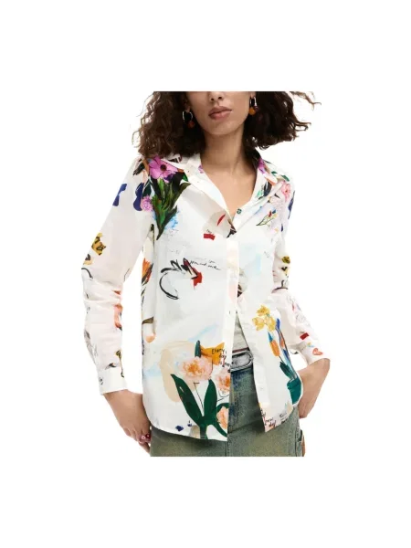 Wielobarwność koszula Desigual z długim rękawem