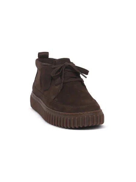 Pantofi Clarks din dantelă maro