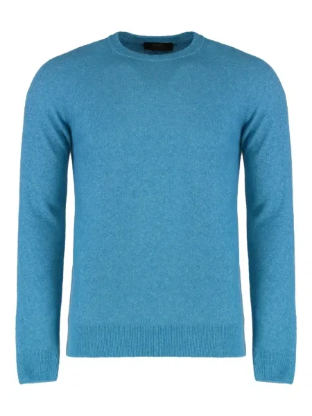 Pulover Moorer cu decolteu rotund albastru