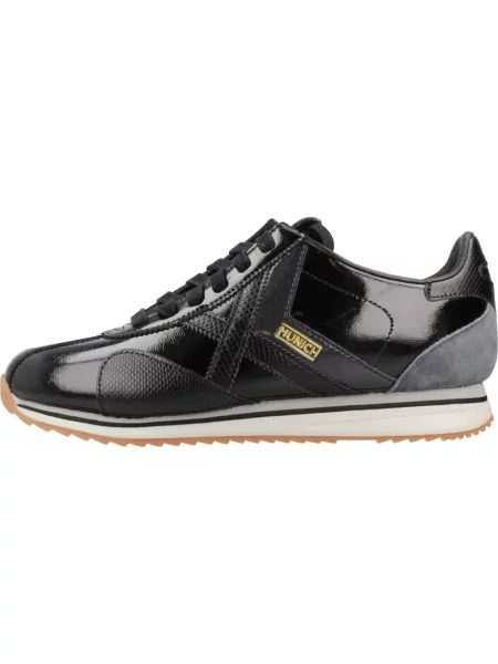 Sneakersy Munich zamszowe czarne