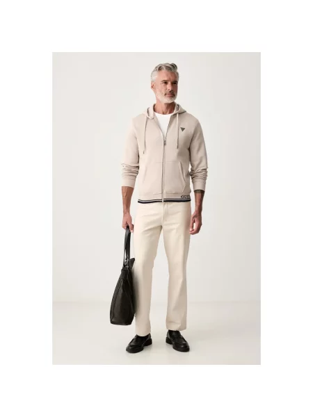 Bluza z kapturem Guess z kapturem beżowa