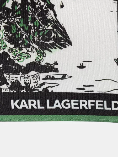 Fular Karl Lagerfeld de mătase negru