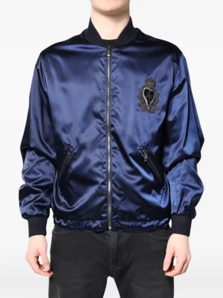 Geacă bomber Dolce & Gabbana albastru