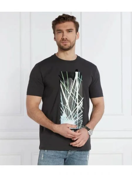 BOSS GREEN Póló Tee 6 | stretch zöld
