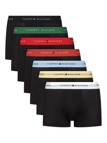 Tommy Hilfiger Underwear Boxer trumpikės šviesiai geltona / oranžinė / raudona juoda