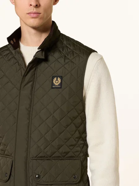 Belstaff Prošívaná Vesta Icon olivová černá