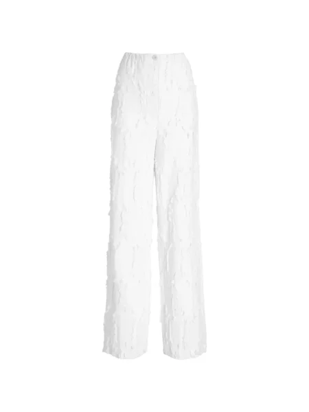 Pantaloni Proenza Schouler White Label din jacard alb