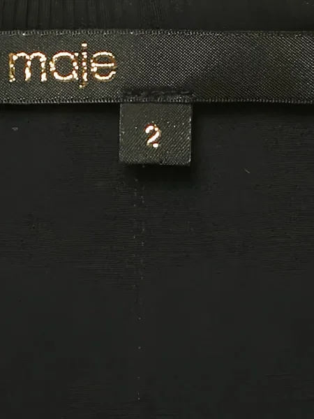 Top Maje cu decolteu rotund negru