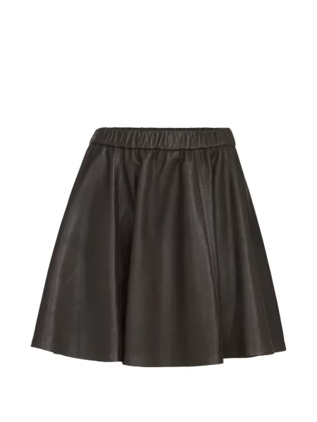 Fustă din piele Brunello Cucinelli maro